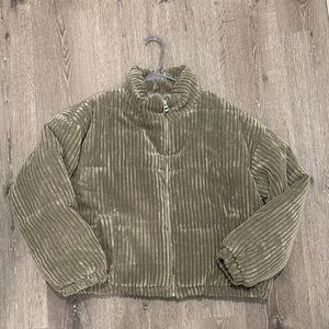 Women’s Olive Green Corduroy Jacket